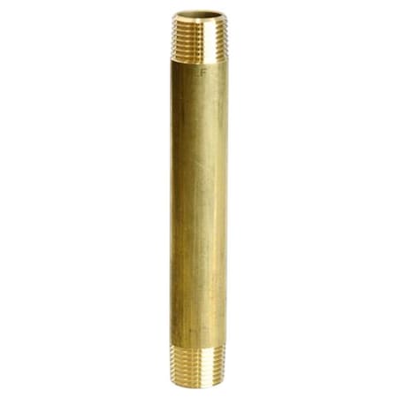 Homeplus+ ATC 1/2 in. MPT X 1/2 in. D MPT Yellow Brass Nipple 5-1/2 in. L 6JC126300201045